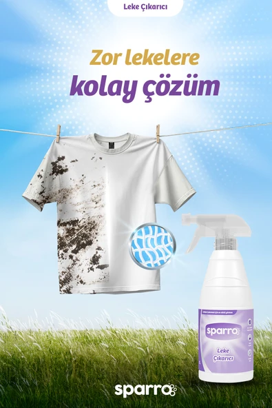 Sparro Clean Ultra Güçlü Leke Çıkarıcı 1000ml - Beyaz ve Renkli Kumaşlar İçin - Hızlı, Etkili ve Güçlü Formül ürün görseli 1