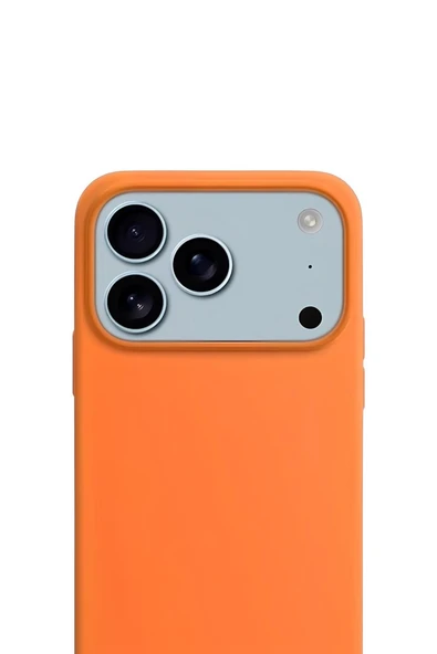 Apple iPhone 17 Pro 6.3'' Liquid Lansman Silikon Kılıf Enerji Turuncusu ürün görseli 1
