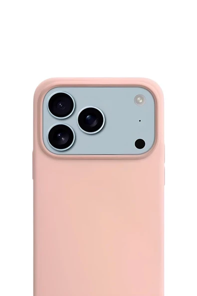 Apple iPhone 17 Pro Max Liquid Lansman Silikon Kılıf Pudra Pembe ürün görseli 1