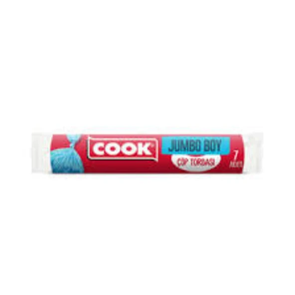 Cook Jumbo Boy Çöp Torbası 80 x 110 cm 7 li Mavi Renk (90 Lt) ürün görseli 1