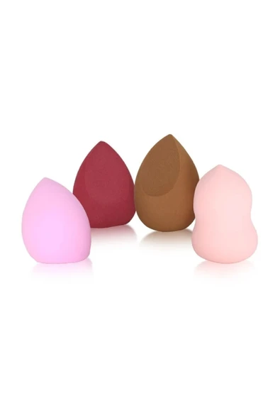 4 Lü Şişen Makyaj Süngeri Powder Puff Büyük Boy ürün görseli 1