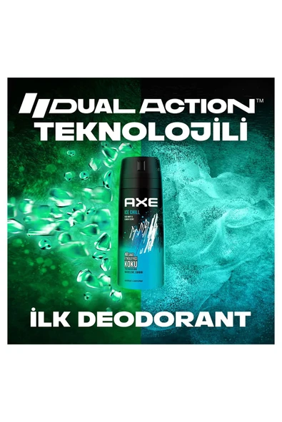 2 Adet Axe Ice Chill Erkek Deodorant Sprey 150 ml - Resim 4