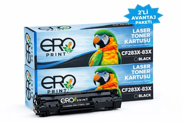 HP 83X | HP LaserJet Pro MFP M225dw Muadil Toner - 2200 Sayfa - 2'li Avantaj Paket ürün görseli 1