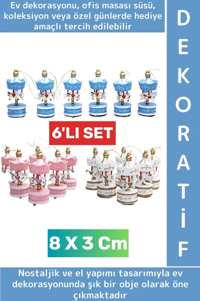 Özel Seri Dekoratif Hediyelik Koleksiyon Ev Ofis Masa Üstü Süs Şık Ahşap Atlı Karınca 6'lı Özel Set ürün görseli 1