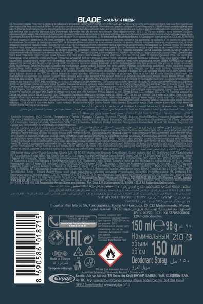 2 Adet Mountain Fresh Erkek Deodorant 150ml Leke Bırakmaz - Resim 5