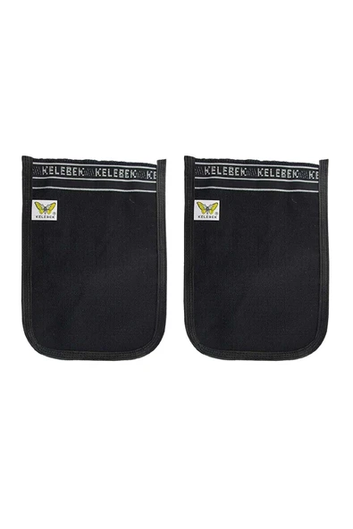 2 Adet Osmanlı Kalın Siyah Banyo Hamam Kesesi 25x17 Cm ürün görseli 1