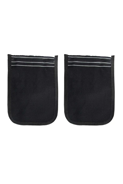2 Adet Osmanlı Kalın Siyah Banyo Hamam Kesesi 25x17 Cm ürün görseli 1