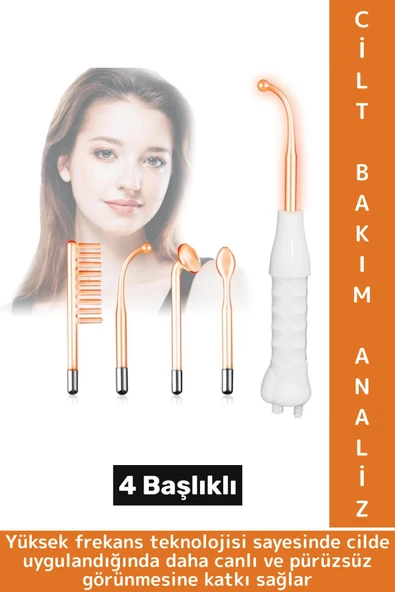 Premium Sıkılaştırıcı Yenileyici Canlı Görünüm 4 Başlıklı Yüksek Frekanslı Cilt Bakım Analiz Cihazı ürün görseli 1