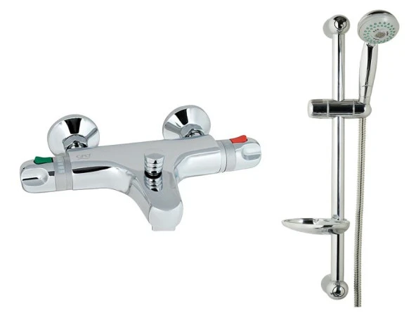 GPD Termostatik Banyo Bataryası TBB01 Ve Sürgülü Duş Seti DST16 ürün görseli 1