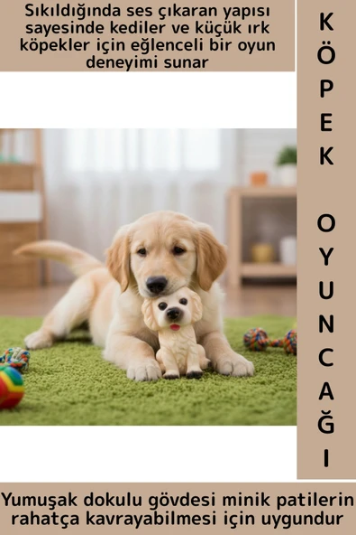 Dayanıklı Evcil Hayvan Kedi Küçük Irk Köpek Eğlenceli İlgi Çekici Sesli Köpek Tasarımlı Oyuncak ürün görseli 1