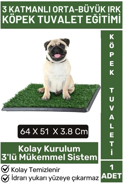 Pet Evcil Hayvan Köpek Eğitim 3 Katmanlı Sızdırmaz Kolay Temizlenir Orta Büyük Irk Köpek Tuvaleti ürün görseli 1
