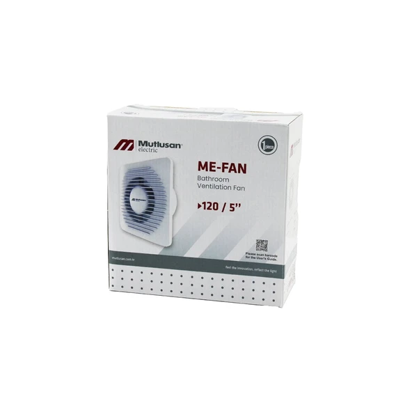 MUTLUSAN-001 211 000 120 00 00 ME-FAN 120/5' BANYO TUVALET HAVALANDIRMA ASPİRATÖRÜ 15W 1900RPM 120M3/H (5250) ürün görseli 1