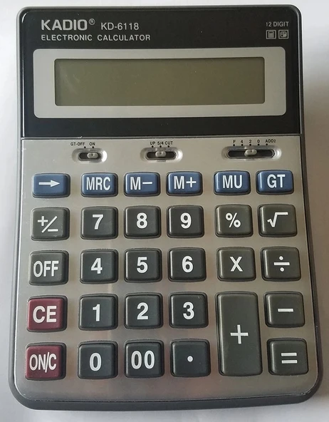Kd-6118 12 Haneli Büyük Boy Hesap Makinesi ürün görseli 1