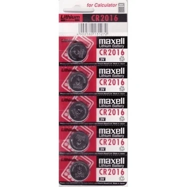 Maxell Cr2016 3v Lityum Düğme Pil 5'li Paket ürün görseli 1
