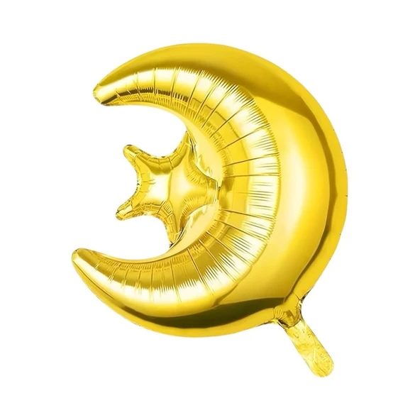Hoş Geldin Ramazan Gold Ay Yıldız Folyo Balon 1 Adet ürün görseli 1