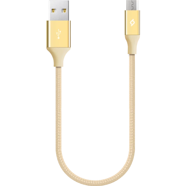 Ttec AlumiCable Mini 30cm Micro USB Şarj ve Data Kablosu Altın ürün görseli 1