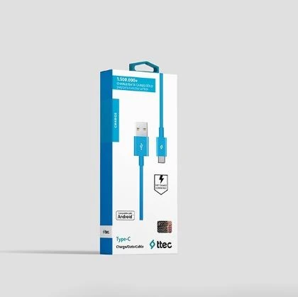 Ttec Android Type-C Hızlı Şarj Kablosu Mavi 2DK12M - Resim 2
