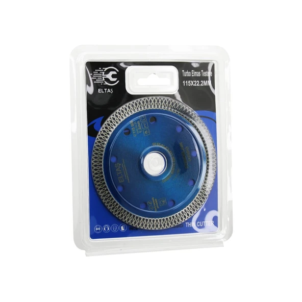 TURBO  ELMAS   MERMER  KESİCİ DİSK  115MMX22.2MM   İNCE HASSAS  TESTERE 1.2MM (5250) ürün görseli 1