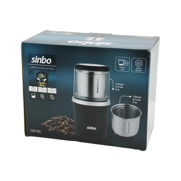 KAHVE - BAHARAT ÖĞÜTÜCÜ MAKİNE 2PCS ÇELİK ÖĞÜTME HAZNESİ=2 BIÇAKLI - 4 BIÇAKLI 100GR ÖĞÜTME 200W SCM-2982 (5250) ürün görseli 1