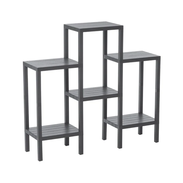 6 RAFLI - GRİ MODÜLER ÜNİTE PLASTİK 108x100x29 cm (5250) ürün görseli 1