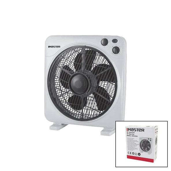 10 İNÇ  KUTU FAN  VANTİLATÖR  3 KADEME HIZ   6 PLASTİK KANAT 38W  60DK.ZAMAN AYARLI MTR-F610 (5250) ürün görseli 1