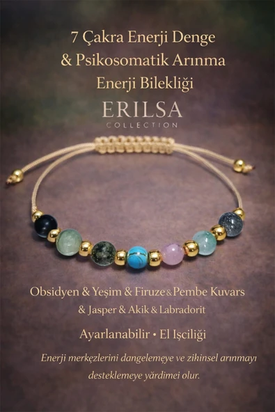 Sertifikalı Kahve 7 Çakra Denge Enerji Uyum Psikosomatik Arınma Enerji Bilekliği – Doğal Taş Şifa ürün görseli 1