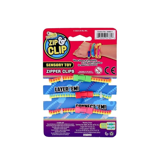 4785 Zıp Clip Zipper Clips 3lü - - Resim 2