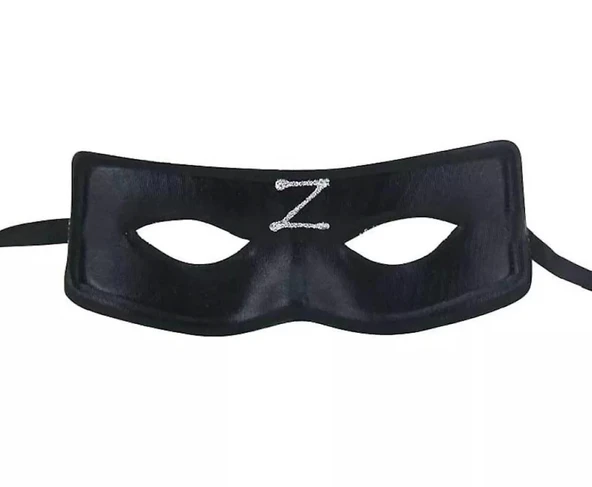 Zorro Maskesi Arkadan Lastikli Z Baskılı ürün görseli 1