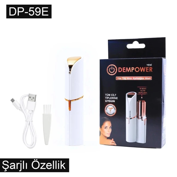 Dempower Şarjlı Yüz Tüy Alıcı Epilasyon Aleti Flawles  Kısa ürün görseli 1