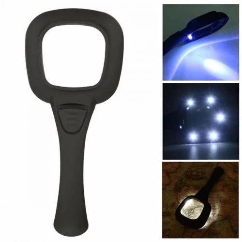 6 Ledli Ve Mor Işıklı Büyüteç 60mm - Resim 6