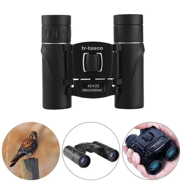 Tr  40x22 Cepte Taşımalı Kauçuk Kaplamalı Mini Dürbün  1000m/36m ürün görseli 1