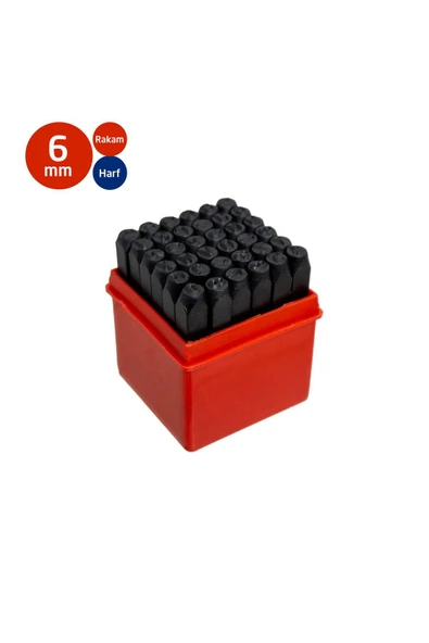 Partner PT03044 Çelik Harf Rakam Zımba Takımı 6 mm (36 Parça) ürün görseli 1