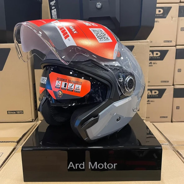 MT Cosmo SV Solid A2 Nardo Gri Açık Kask - Resim 2