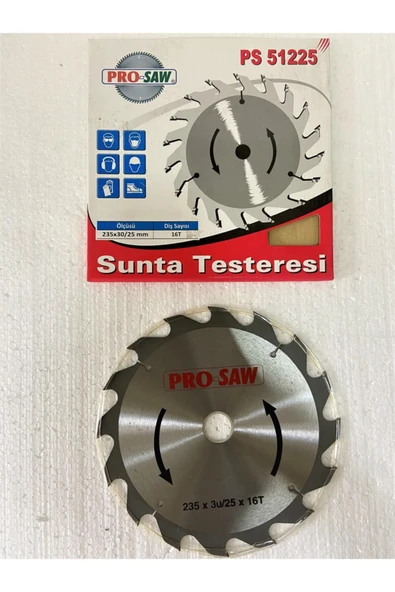 ProSaw Ps 51225 16 Diş 235*30*25 Mm Elmas Sunta Testere ürün görseli 1