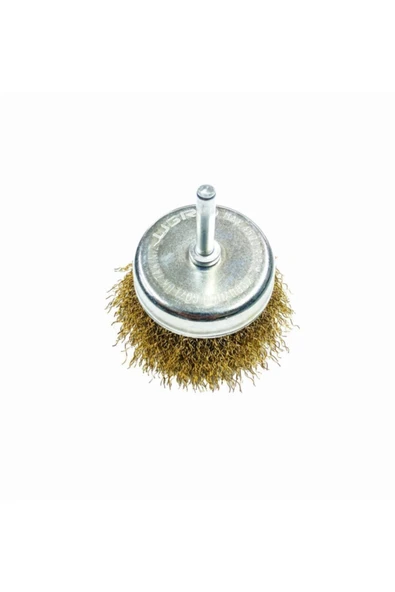 Pimli Çanak Tel Fırça 50mm matkap uyumlu ürün görseli 1