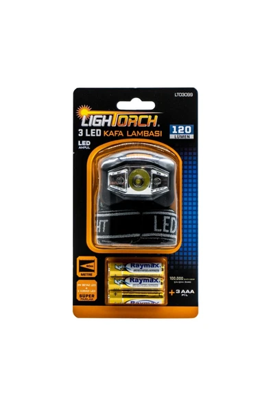 LighTorch Lt03099 Pilli 3 Led Kafa Lambası 120 Lümen - Resim 5
