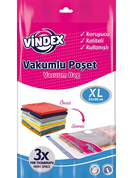 Vindex Vakumlu Poşet Xl Boy Tekli 55*90 Cm ürün görseli 1