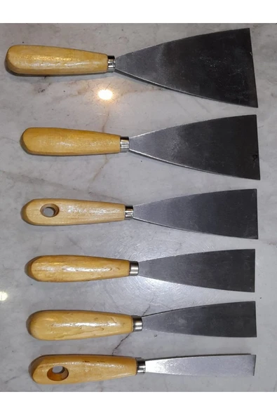 Partner spatula tahta ahşap saplı set 6 adet - Resim 2