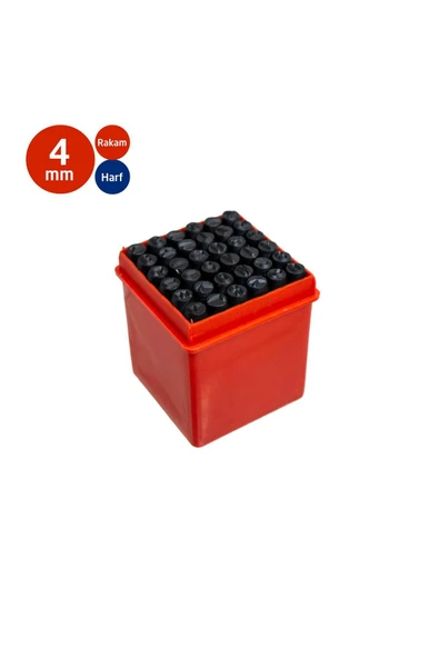 Partner PT03042 Çelik Harf Rakam Zımba Takımı 4 mm (36 Parça) ürün görseli 1
