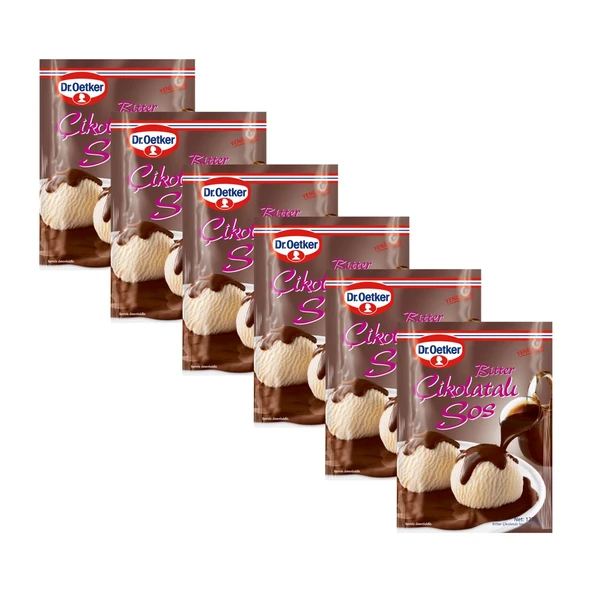 Dr. Oetker Bitter Çikolatalı Sos 122 gr x 6 Adet ürün görseli 1