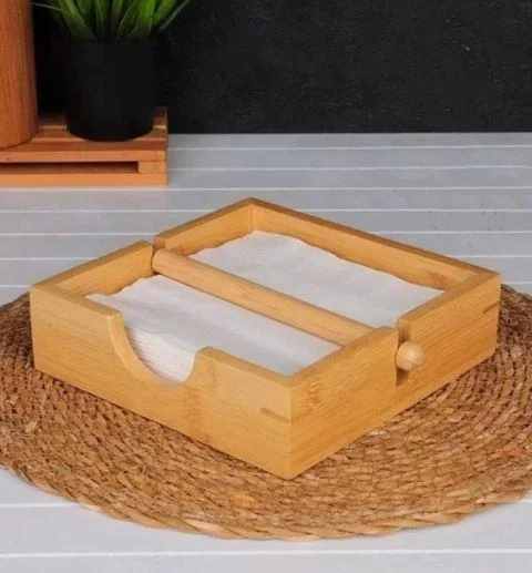 MİEN-735 Bambu Kare Peçetelik - Resim 2