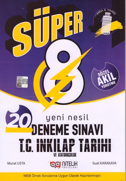 NİTELİK 8.SINIF YENİ NESİL SÜPER T.C. İNKILAP TARİHİ DENEME ürün görseli 1