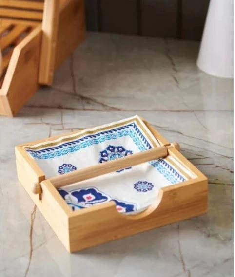 MİEN-735 Bambu Kare Peçetelik ürün görseli 1