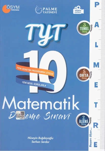 PALME TYT MATEMATİK 10 DENEME PALMETRE VİDEO ÇÖZÜMLÜ ürün görseli 1