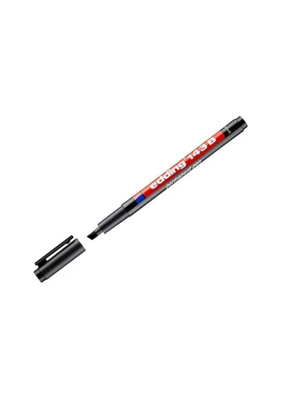 Asetat Kalemi Permanent 143B Seri 1-3 MM Siyah kesik uç 1 adet ürün görseli 1