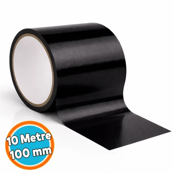 Tamir Bandı 100 MM x 10 MT Yüksek Dayanımlı Su Geçirmez Güçlü Yapışkan Çok Amaçlı Onarım Bandı Siyah ürün görseli 1