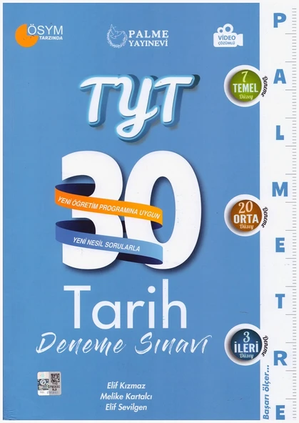 PALME TYT TARİH 30 DENEME PALMETRE VİDEO ÇÖZÜMLÜ ürün görseli 1