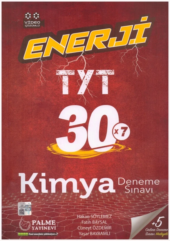 PALME TYT ENERJİ KİMYA 30 DENEME SINAVI ürün görseli 1