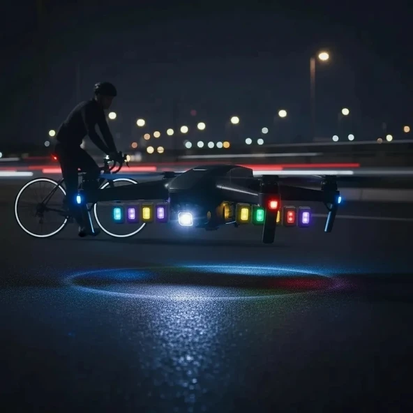 Alkan Mb 7 Renk Mini Led Şarjlı 4,5w Dron Scooter Bisiklet Motosiklet Araba Çakarlı Led Uyarı Işığı ürün görseli 1