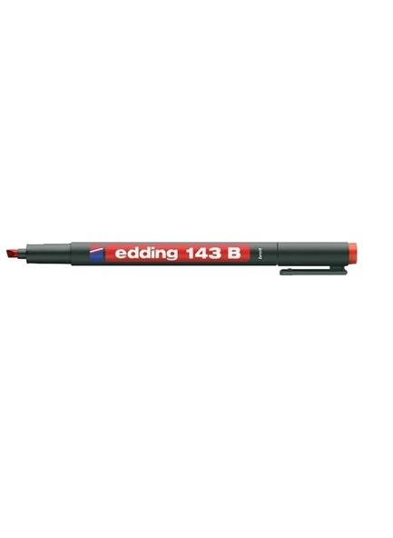 Edding Asetat Kalemi Permanent 143B Seri 1-3 MM Kırmızı 10 adet kesik uç ürün görseli 1